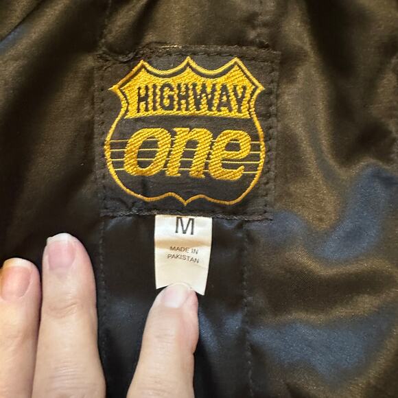 Highway One Leather Fringe Jacket M Retro Western Festival Biker - Picture 9 of 16